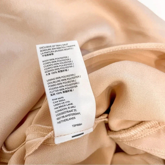 BHLDN Anthropologie Freya satin charmeuse dress beige oyster size 20 NWT - Picture 11 of 14